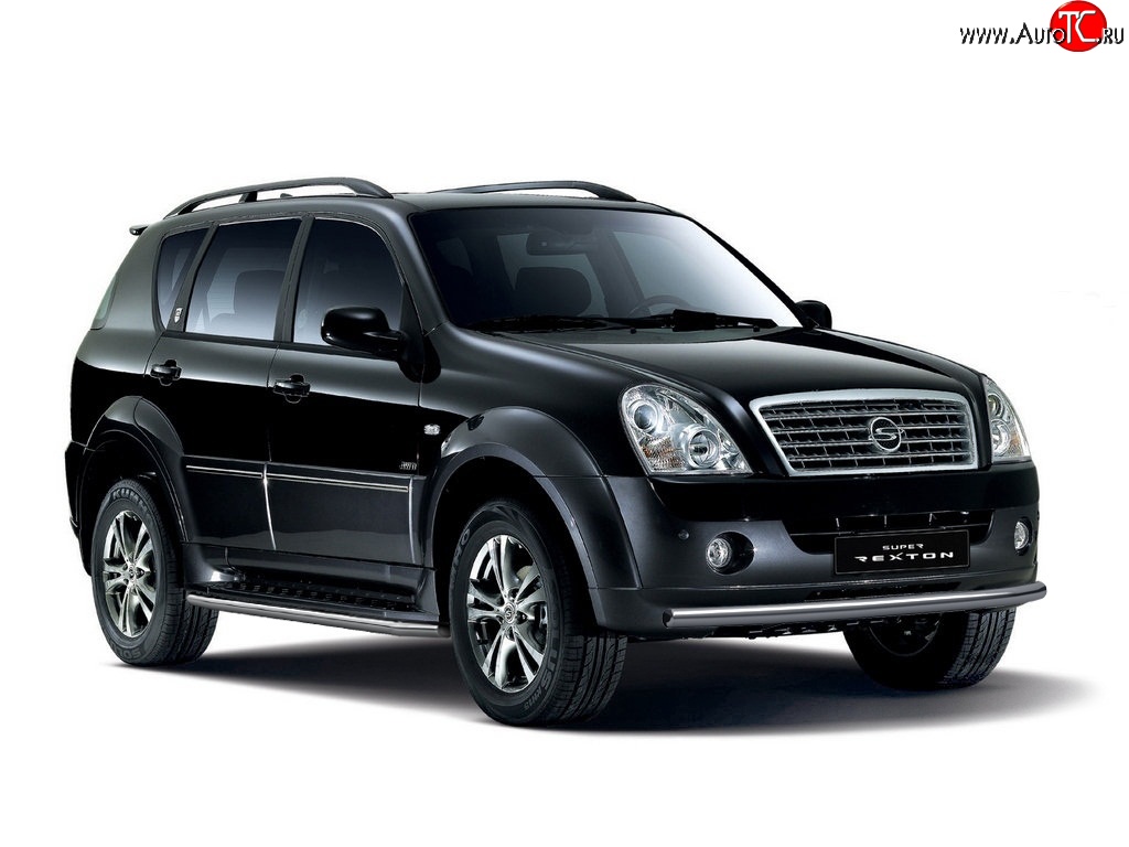 4 499 р. Защита порогов из трубы Ø51 Petroil Tuning. SSANGYONG Rexton Y250 (2006-2012) (Нержавеющая полированная сталь)  с доставкой в г. Тольятти