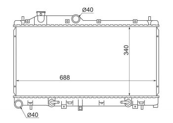 Радиатор двигателя SAT Subaru Forester SJ рестайлинг (2016-2019)