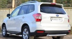 15 999 р. Одинарная защита заднего бампера из трубы диаметром 76 мм SLITKOFF Subaru Forester SJ дорестайлинг (2012-2016)  с доставкой в г. Тольятти. Увеличить фотографию 4