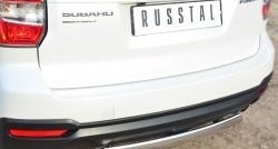 14 999 р. Защита заднего бампера (Ø75x42 мм, нержавейка) Russtal Subaru Forester SJ дорестайлинг (2012-2016)  с доставкой в г. Тольятти. Увеличить фотографию 2