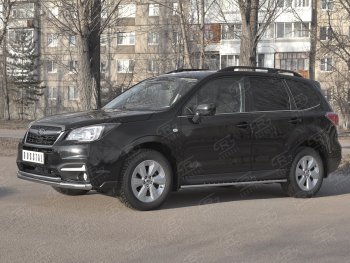 26 999 р. Защита переднего бампера SLITKOFF d63 секции-d42 дуга Subaru Forester SJ рестайлинг (2016-2019)  с доставкой в г. Тольятти. Увеличить фотографию 3