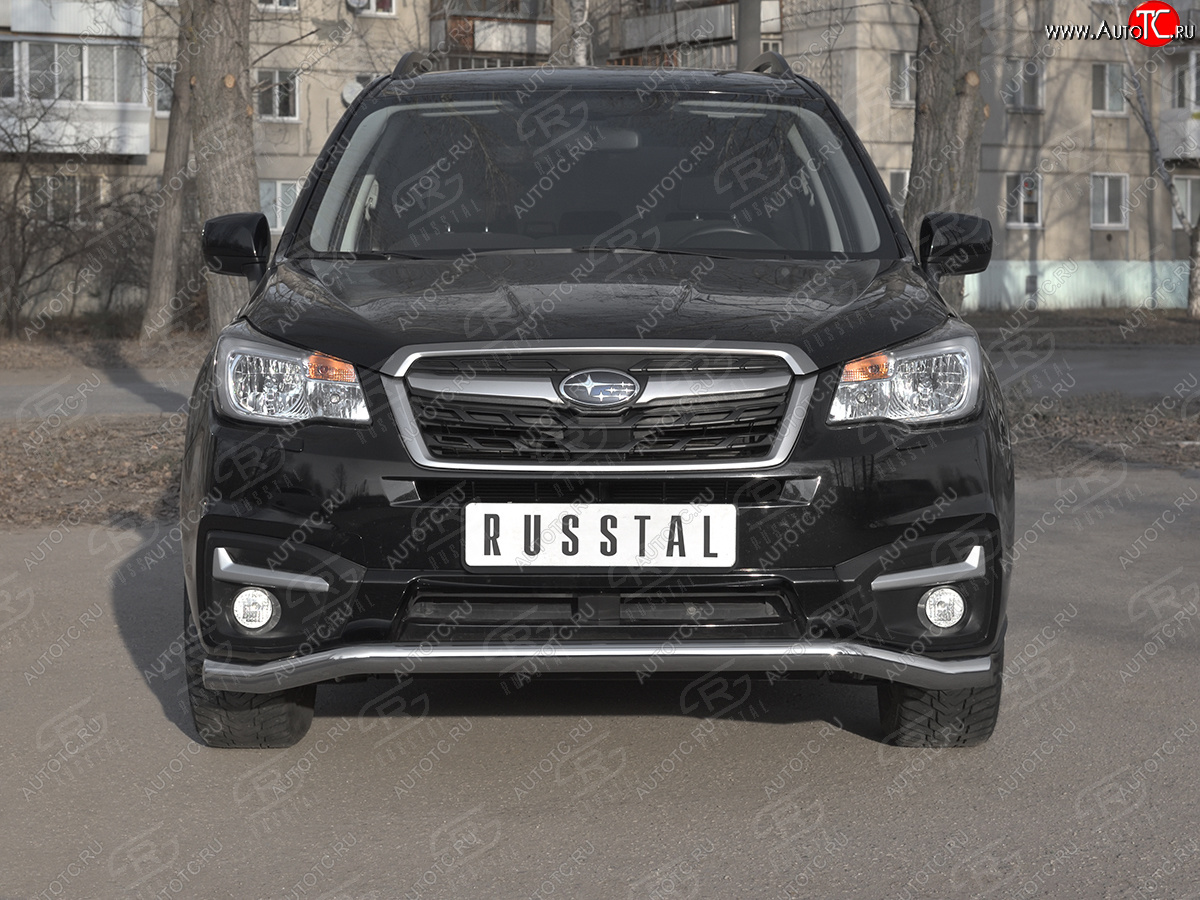 20 599 р. Защита переднего бампера SLITKOFF d63 волна Subaru Forester SJ рестайлинг (2016-2019)  с доставкой в г. Тольятти