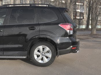 9 999 р. Защита заднего бампера (Ø75х42 мм, нержавейка) Russtal  Subaru Forester  SJ (2016-2019) рестайлинг  с доставкой в г. Тольятти. Увеличить фотографию 3