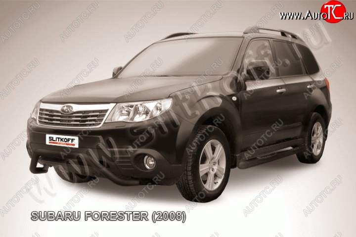 13 949 р. Кенгурятник d57 мини Subaru Forester SH (2008-2013) (Цвет: серебристый)  с доставкой в г. Тольятти