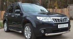 15 999 р. Одинарная защита переднего бампера диаметром 76 мм SLITKOFF Subaru Forester SH (2008-2013)  с доставкой в г. Тольятти. Увеличить фотографию 2