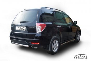 8 999 р. Защита заднего бампера Arbori Subaru Forester SH (2008-2013)  с доставкой в г. Тольятти. Увеличить фотографию 2