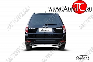 8 999 р. Защита заднего бампера Arbori Subaru Forester SH (2008-2013)  с доставкой в г. Тольятти