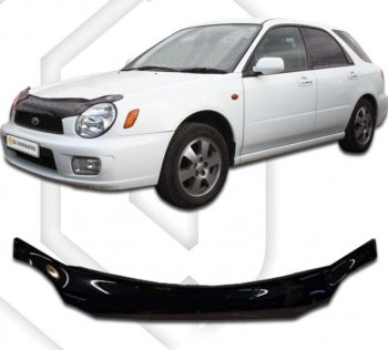 Дефлектор капота (GGA, GGB) CA-Plastic Subaru Impreza GD седан дорестайлинг (2000-2002)