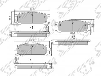 Колодки тормозные SAT (задние) Subaru Impreza GC седан (1992-2000)