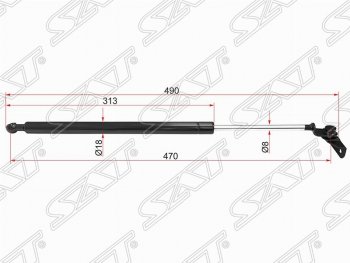 Газовый упор капота SAT Subaru Impreza GJ седан (2012-2017)