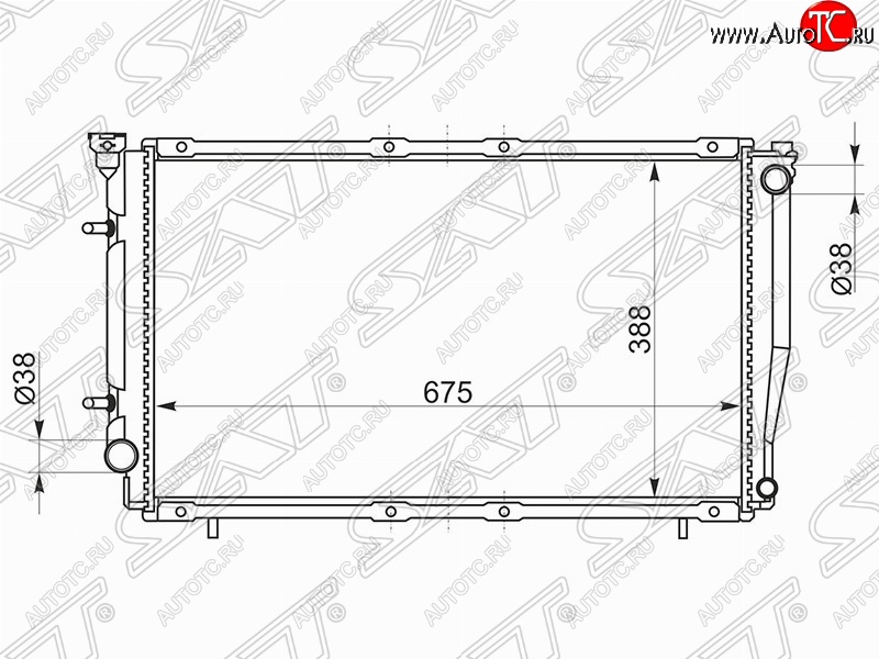 10 349 р. Радиатор двигателя SAT Subaru Legacy BD/B11 седан дорестайлинг (1993-1996)  с доставкой в г. Тольятти