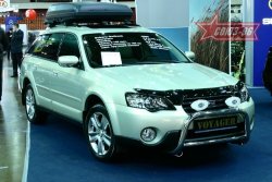 9 224 р. Защита переднего бампера Souz-96 (d60) Subaru Outback BP дорестайлинг универсал (2003-2006)  с доставкой в г. Тольятти. Увеличить фотографию 3