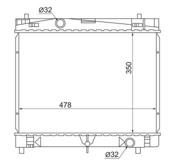 Радиатор двигателя SAT Toyota Yaris XP130 хэтчбэк 5 дв. дорестайлинг (2010-2014)