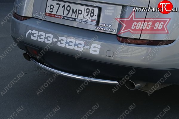 9 917 р. Защита заднего бампера Souz-96 (d42) Subaru Tribeca (2008-2014)  с доставкой в г. Тольятти