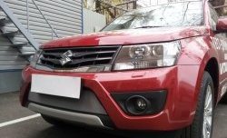 1 539 р. Сетка на бампер Russtal (хром)  Suzuki Grand Vitara ( JT 5 дверей,  JT) (2012-2016) 2-ой рестайлинг, 3 двери 2-ой рестайлинг  с доставкой в г. Тольятти. Увеличить фотографию 3