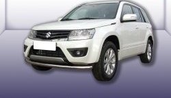 Одинарная защита переднего бампера из трубы диаметром 57 мм Slitkoff Suzuki Grand Vitara JT 5 дверей 2-ой рестайлинг (2012-2016)