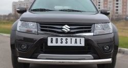 15 999 р. Одинарная защита переднего бампера диаметром 76 мм (5 дв.) SLITKOFF Suzuki Grand Vitara JT 5 дверей 2-ой рестайлинг (2012-2016)  с доставкой в г. Тольятти. Увеличить фотографию 4