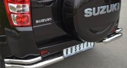 15 899 р. Защита заднего бампера (Ø63 и 42 мм, нержавейка) SLITKOFF Suzuki Grand Vitara JT 5 дверей 2-ой рестайлинг (2012-2016)  с доставкой в г. Тольятти. Увеличить фотографию 2