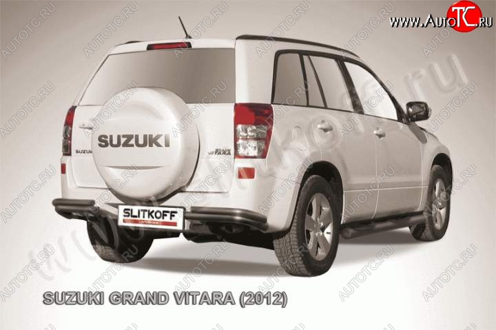 6 899 р. Уголки d57+d42 двойные Suzuki Grand Vitara JT 5 дверей 2-ой рестайлинг (2012-2016) (Цвет: серебристый)  с доставкой в г. Тольятти