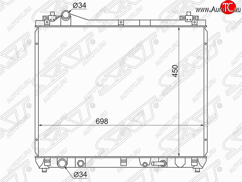 5 899 р. Радиатор двигателя SAT Suzuki Grand Vitara JT 5 дверей дорестайлинг (2005-2008)  с доставкой в г. Тольятти