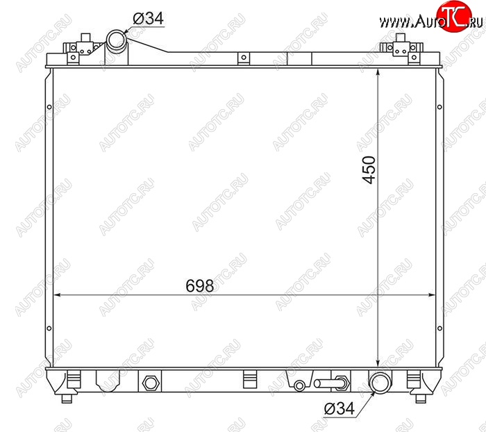 9 599 р. Радиатор двигателя SAT Suzuki Grand Vitara JT 5 дверей дорестайлинг (2005-2008)  с доставкой в г. Тольятти