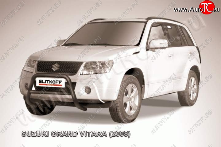 16 899 р. Кенгурятник d57 низкийчерный Suzuki Grand Vitara JT 5 дверей дорестайлинг (2005-2008) (Цвет: серебристый)  с доставкой в г. Тольятти