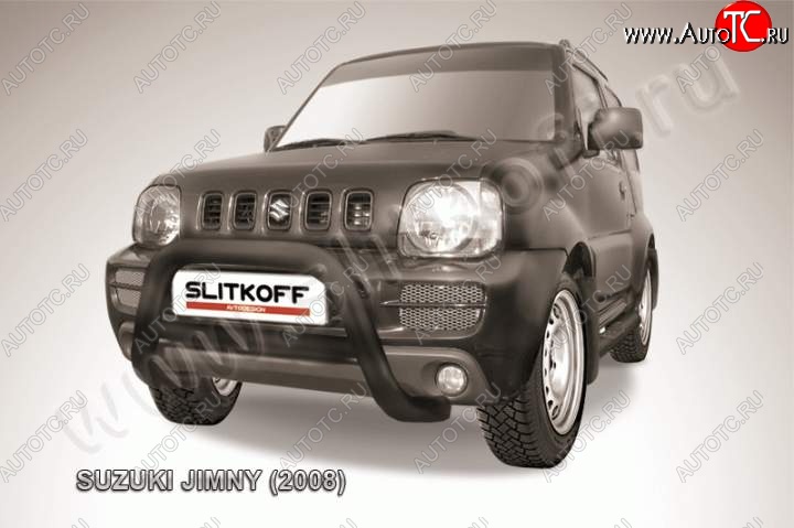 23 599 р. Кенгурятник d76 низкий Suzuki Jimny JB23/JB43 1-ый рестайлинг (2002-2012) (Цвет: серебристый)  с доставкой в г. Тольятти