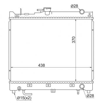 Радиатор двигателя SAT Suzuki Jimny JB23/JB43 2-ой рестайлинг (2012-2018)