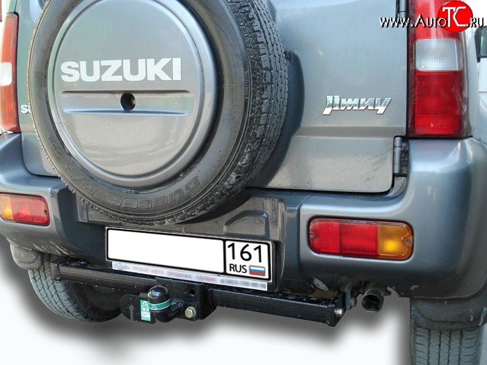 7 849 р. Фаркоп Лидер Плюс (до 1200 кг) Suzuki Jimny JB23/JB43 дорестайлинг (1998-2001) (Без электропакета)  с доставкой в г. Тольятти