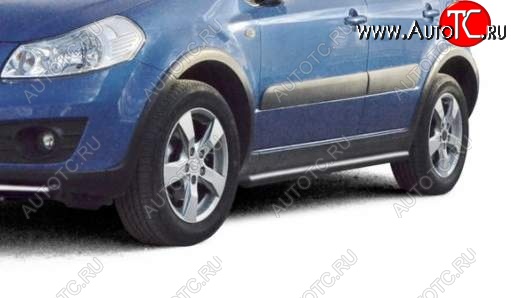 26 799 р. Защита порогов ТехноСфера (Техно Сфера) (нержавейка, 63.5 mm)  Suzuki SX4  GYA,GYB (2010-2016)  рестайлинг, хэтчбэк  с доставкой в г. Тольятти