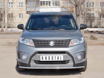 16 449 р. Одинарная защита переднего бампера диаметром 42 мм SLITKOFF Suzuki Vitara LY дорестайлинг (2015-2019)  с доставкой в г. Тольятти. Увеличить фотографию 2