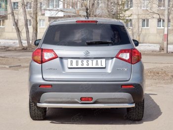 15 999 р. Одинарная защита заднего бампера из трубы диаметром 63 мм SLITKOFF Suzuki Vitara LY дорестайлинг (2015-2019)  с доставкой в г. Тольятти. Увеличить фотографию 2