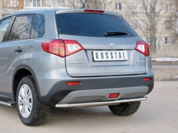 12 999 р. Защита заднего бампера (Ø42 мм, нержавейка) SLITKOFF Suzuki Vitara LY дорестайлинг (2015-2019)  с доставкой в г. Тольятти. Увеличить фотографию 2