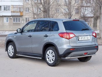 12 999 р. Защита заднего бампера (Ø42 мм, нержавейка) SLITKOFF Suzuki Vitara LY дорестайлинг (2015-2019)  с доставкой в г. Тольятти. Увеличить фотографию 3