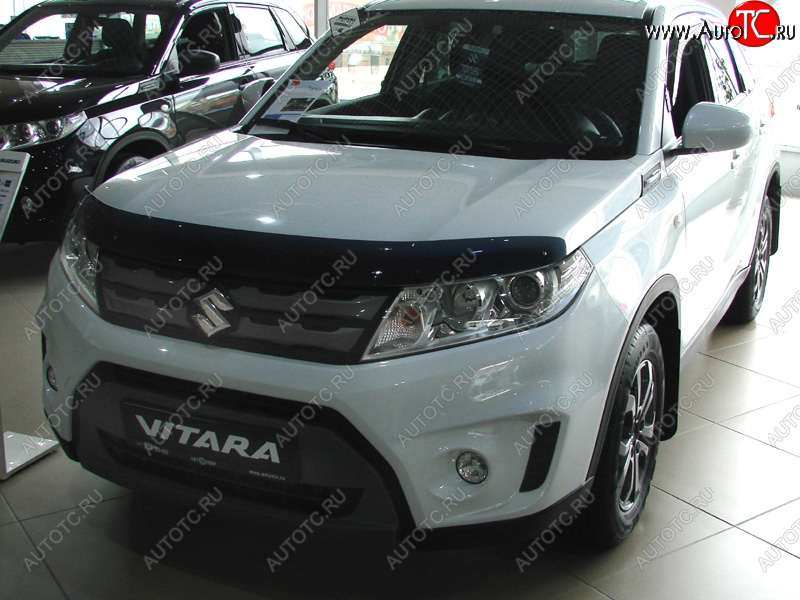 3 299 р. Дефлектор капота SIM Suzuki Vitara LY дорестайлинг (2015-2019)  с доставкой в г. Тольятти