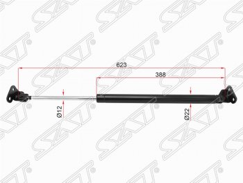 Левый упор крышки багажника (газовый) SAT Toyota 4Runner N180 5 дв. дорестайлинг (1995-2000)