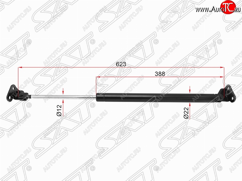 1 279 р. Левый упор крышки багажника (газовый) SAT Toyota 4Runner N180 5 дв. дорестайлинг (1995-2000)  с доставкой в г. Тольятти