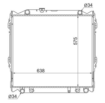 Радиатор двигателя SAT (бензин) Toyota 4Runner N180 5 дв. дорестайлинг (1995-2000)