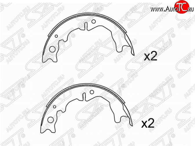 2 499 р. Колодки ручного тормоза SAT  Toyota Altezza - Verossa  с доставкой в г. Тольятти