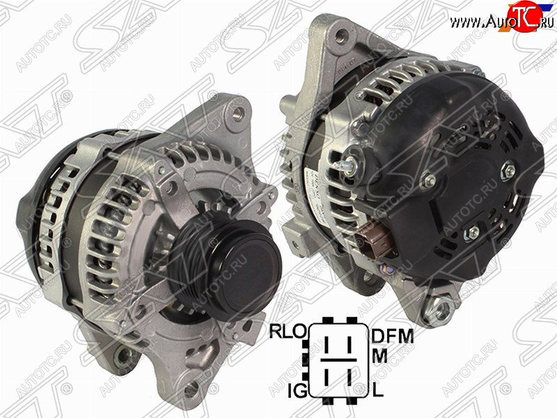 16 899 р. Генератор SAT (12V, 100A, 1,6 1ZRFAE/2,0 3ZRFAE) Toyota Auris E150 хэтчбэк 5 дв. рестайлинг (2010-2012)  с доставкой в г. Тольятти