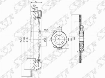 Комплект сцепления (1.6, 1.8, 4AFE, 7AFE, 1ZZ-FE) SAT Toyota Avensis T220 седан рестайлинг (2000-2003)