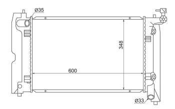 Радиатор двигателя SAT Toyota Corolla Verso AR10 (2004-2009)