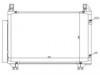 Радиатор кондиционера SAT Toyota Belta/Yaris XP90 седан (2005-2012)