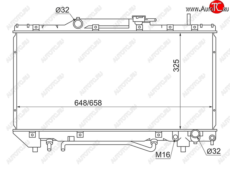 7 899 р. Радиатор двигателя (пластинчатый, МКПП/АКПП,	3SFE/3SGE/4SFE) SAT Toyota Corona T190 седан дорестайлинг (1992-1994)  с доставкой в г. Тольятти