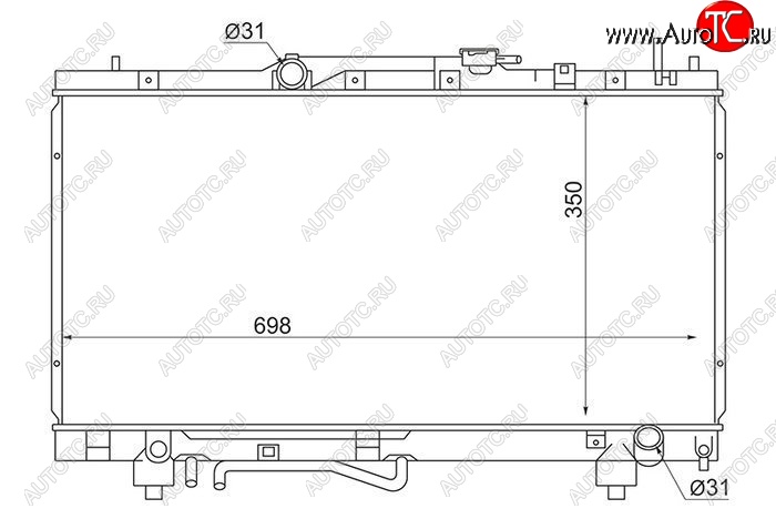 7 599 р. Радиатор двигателя SAT (пластинчатый, пробка радиатора R102A) Toyota Caldina T190 дорестайлинг универсал (1992-1995)  с доставкой в г. Тольятти