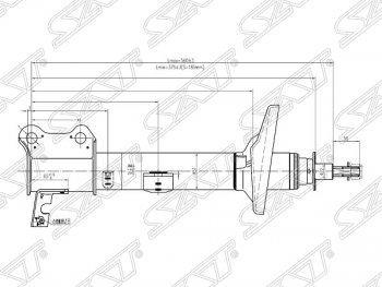 Левый амортизатор задний SAT Toyota Carina T190 седан дорестайлинг (1992-1994)