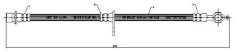 Тормозной шланг SAT (передний, правый) Toyota Nadia XN10 дорестайлинг (1998-2001)