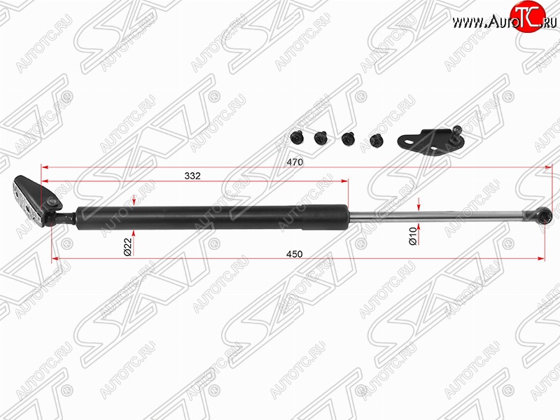 1 379 р. Правый газовый упор крышки багажника SAT Toyota Caldina T210 дорестайлинг универсал (1997-1999)  с доставкой в г. Тольятти