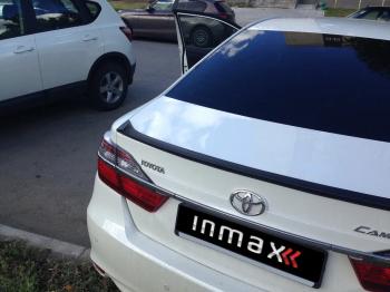 5 499 р. Лип спойлер INMAX Toyota Camry XV50 дорестайлинг (2011-2014) (неокрашенный)  с доставкой в г. Тольятти. Увеличить фотографию 2