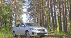 1 099 р. Реснички на фары RA Toyota Corolla E140 седан рестайлинг (2009-2013) (Неокрашенные)  с доставкой в г. Тольятти. Увеличить фотографию 2